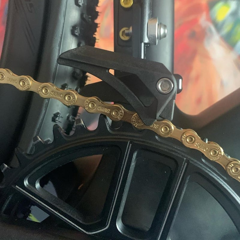 Gaderth Chain Guide Mountain Bike, MTB Chain Guide, Chain Guide Protector Aluminium Alloy, Bicycle Chain Protector, Clamp Mount Chain Stabilizer, Bike Chain Guard for Most Bicycle red 34.9 clamp Ring - Image 5